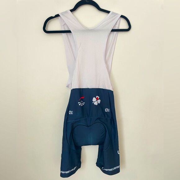 GROUPAMA  MENS FDJ BIB SHORTS 2023 DARK BLUE -WHITE SIZE SMALL CYCING BIKE - Picture 3 of 9